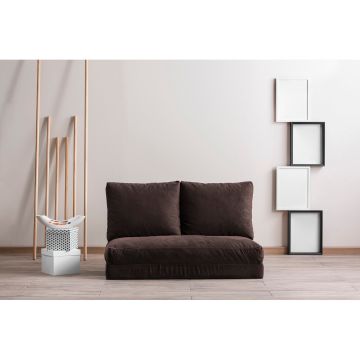 Sofa-bed met 2 zitplaatsen | Comfort en stijl met metalen frame | Bruin