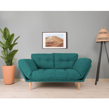 3-zits slaapbank | Comfort en uniek ontwerp | Metalen frame | Petrol Green