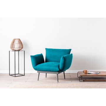 Fauteuil Del Sofa | 90 x 80 x 95 cm | Turquoise