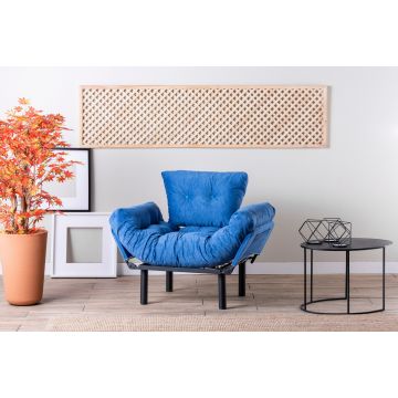 Verstelbare fauteuil Del Sofa | 95 x 70 x 85 cm | Blauw