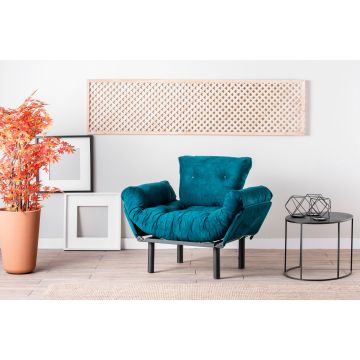 Verstelbare fauteuil Del Sofa | 95 x 70 x 85 cm | Marineblauw