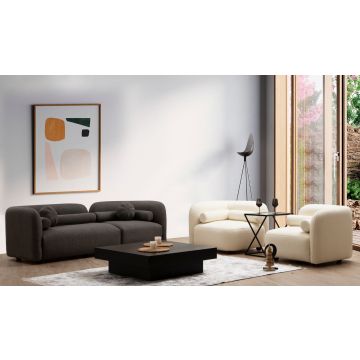 Atelier Del Sofa Wing Chair | Beukenhouten Frame | Crème Polyester Stof | 90x74x90 cm