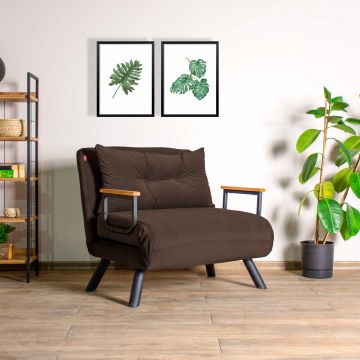 Verstelbare fauteuil Del Sofa | 60 x 50 x 45 cm | Bruin