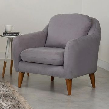 Atelier Del Sofa Wing Chair in grijs gebreide stof