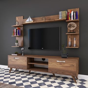 Wren TV-meubel | 18mm Melamine | 180cm Notenhout