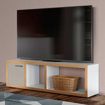 Tv-meubel Berkeley 150cm - wit/multiplex