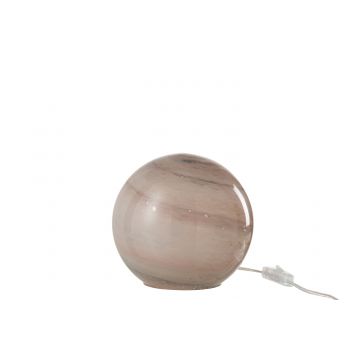 Lamp dany rond glas rose s