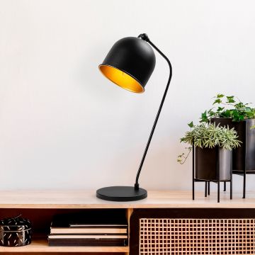 Fulgor Tafellamp | Metalen Lamphuis | Zwart Goud