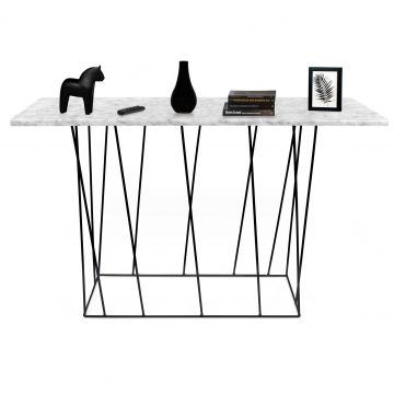Sidetable Helix 120cm - wit marmer