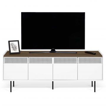 Tv-meubel Renée 160cm - notenhout/wit