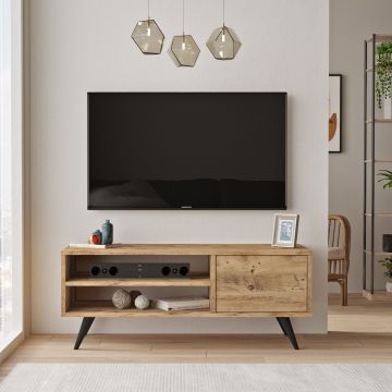 Modern TV-meubel met veel ruimte - 100% gemelamineerd spaanplaat | Atlantic Pine