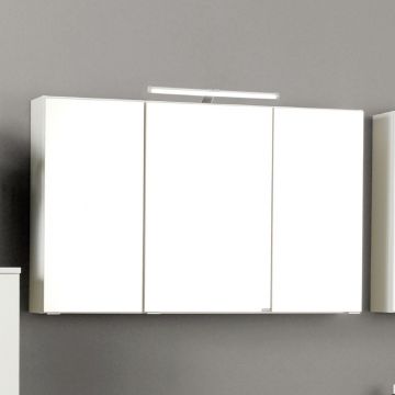 Spiegelkast Florent 120cm met 3 deuren & ledverlichting - wit