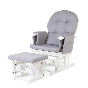 Schommelstoel Gliding Chair met voetenbankje - grijs