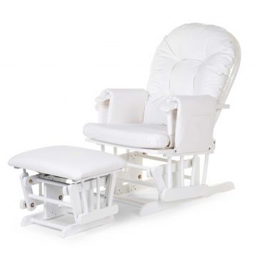 Schommelstoel Gliding Chair met voetenbankje - wit