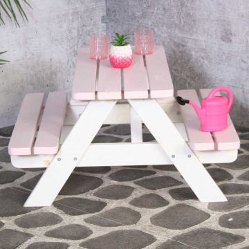 Kinder picknicktafel Minnie – roze