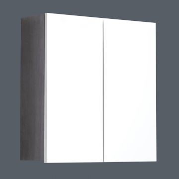 Spiegelkast Line | 60 x 18 x 67 cm | Smoky Silver-decor