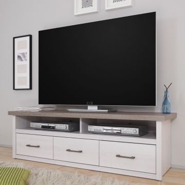 Tv-meubel Larnaca 148cm met 3 lades - wit 