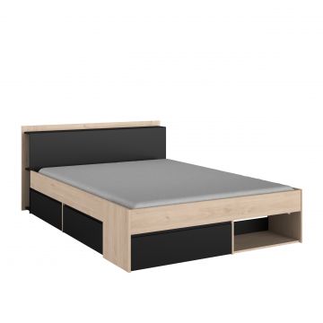 Bed Most 140x190/200cm met lades - zwart