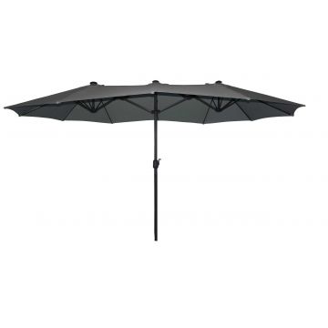 Dubbele parasol Malaga - antraciet