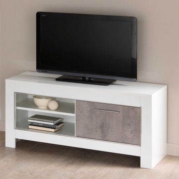 Tv-meubel Modena 112 cm - wit/beton