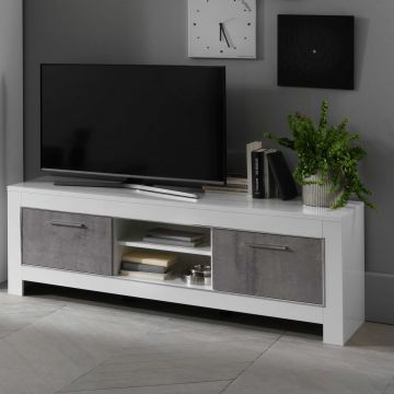 Tv-meubel Modena 160 cm - wit/beton