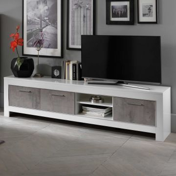Tv-meubel Modena 207 cm - wit/beton