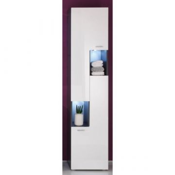 Kolomkast Badkamer Tetis | 40 x 30 x 182 cm | High Glossy White