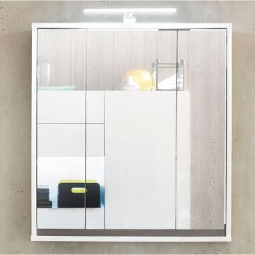 Spiegelkast Sol | 67 x 18 x 73 cm | High Glossy White