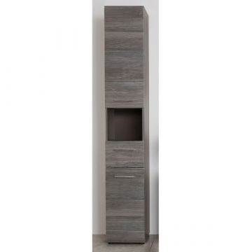 Kolomkast Line | 31 x 30 x 182 cm | Smoky Silver-design