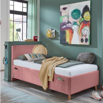 Kofferbed Cool | 90 x 200 cm | Roze design