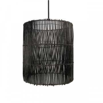 Hanglamp Rony ø50 cm uit rotan – zwart