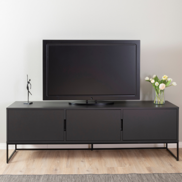 Tv-meubel Trend 176 cm-3 draaideuren-zwart