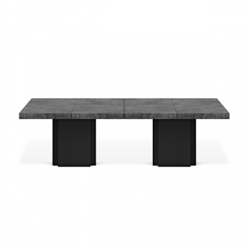 Eettafel Mundus 130 x 260 cm - beton/zwart