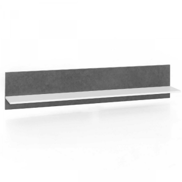 Wandplank Kaio 140cm - beton decor/ wit