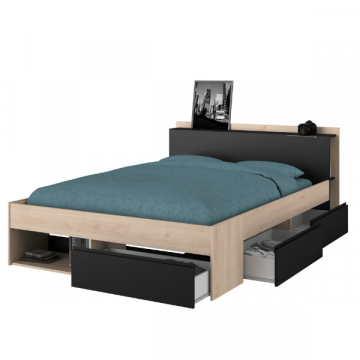 Bed Most 160x200cm - eik/zwart