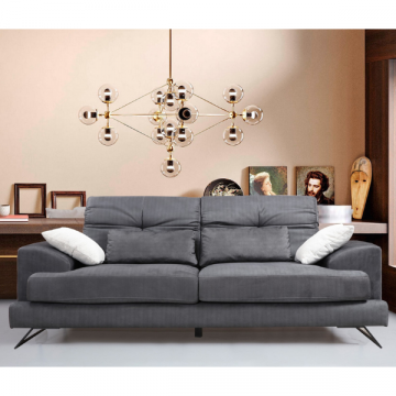 Comfort en stijl - 2-zitsbank | Beukenhouten frame | Antraciet kleur