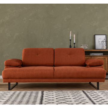 Bank met 2 zitplaatsen | Comfort en uniek ontwerp | Beukenhouten frame | Oranje