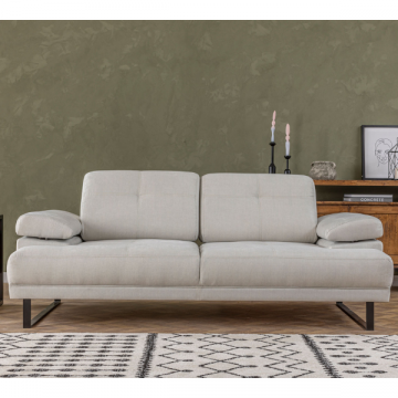 Slaapbank met 2 zitplaatsen | Comfort en stijl | Beukenhouten frame | Wit