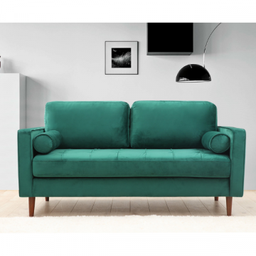 Comfortabele 2-zitsbank | Stijlvol ontwerp | Beukenhouten frame | Groene kleur