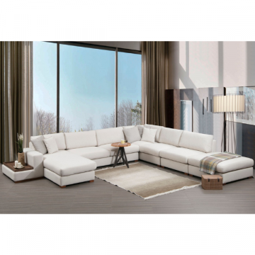 Luxe hoekbank | Comfortabel en stijlvol | Beukenhouten frame | 100% polyester stof