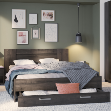Bed Richy 160 x 190/200 cm-Waterford eik