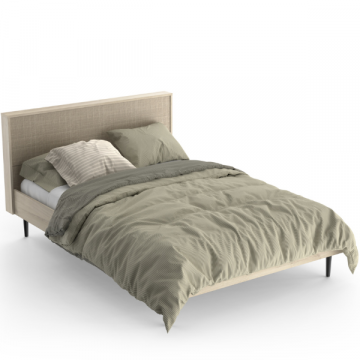 Bed Sayuri 140 x 190/200 cm-Kronberg eik/wicker