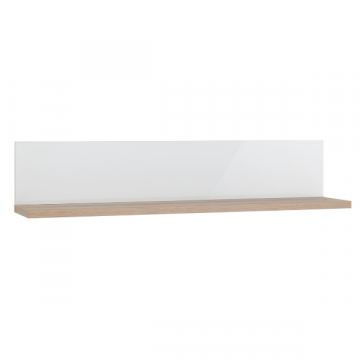 Wandplank Maki 130cm - eikdecor/hoogglans wit