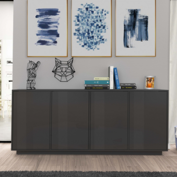 Dressoir Orlando | 180 x 41,5 x 86 cm | Lacquered Anthracite Design