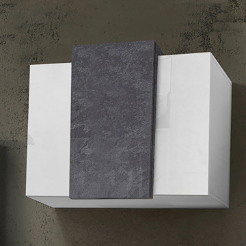 Hangkast Porro | 90 x 38 x 65,5 cm | High Gloss White & Report-design