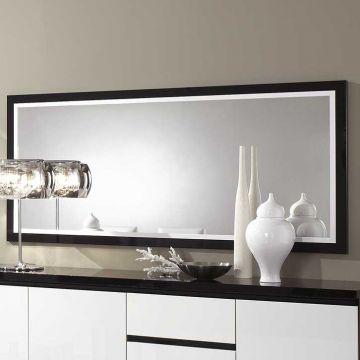 Spiegel Roma 180 cm - zwart/wit
