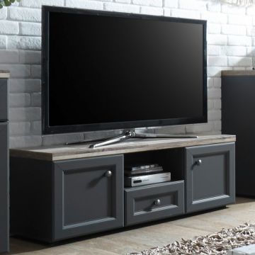 Tv-meubel Norah 122cm - grijs/bruin