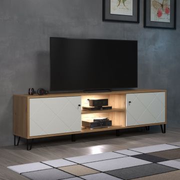 tv-meubel Touch | 183 x 40 x 56 cm | Wit front