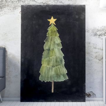 Decoratieve canvasafbeelding Kerst | Houten Frame | 3 x 70 x 100 cm | Veelkleurig