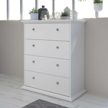 Commode Morgane 4 laden - wit